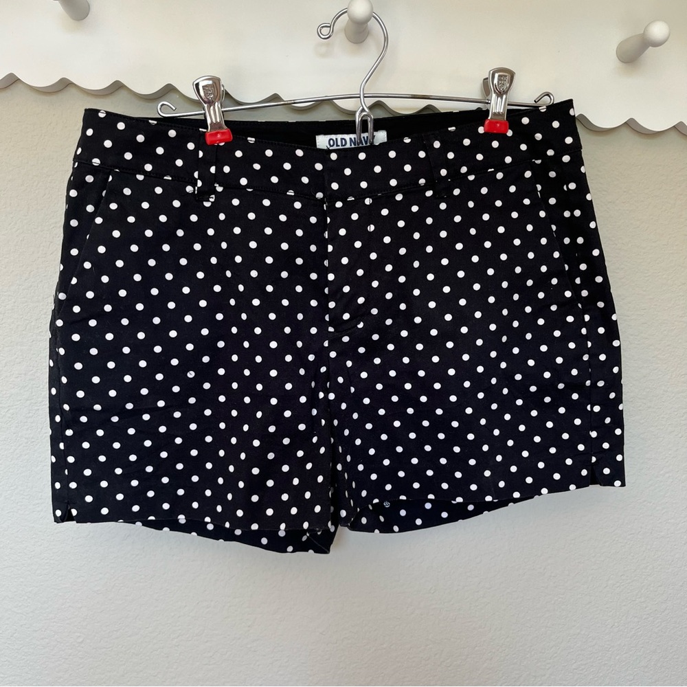 Old Navy Black and White Polka Dot Shorts